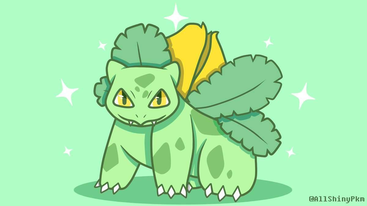 Your shiny Bulbasaur has evolved into a shiny Ivysaur ! 