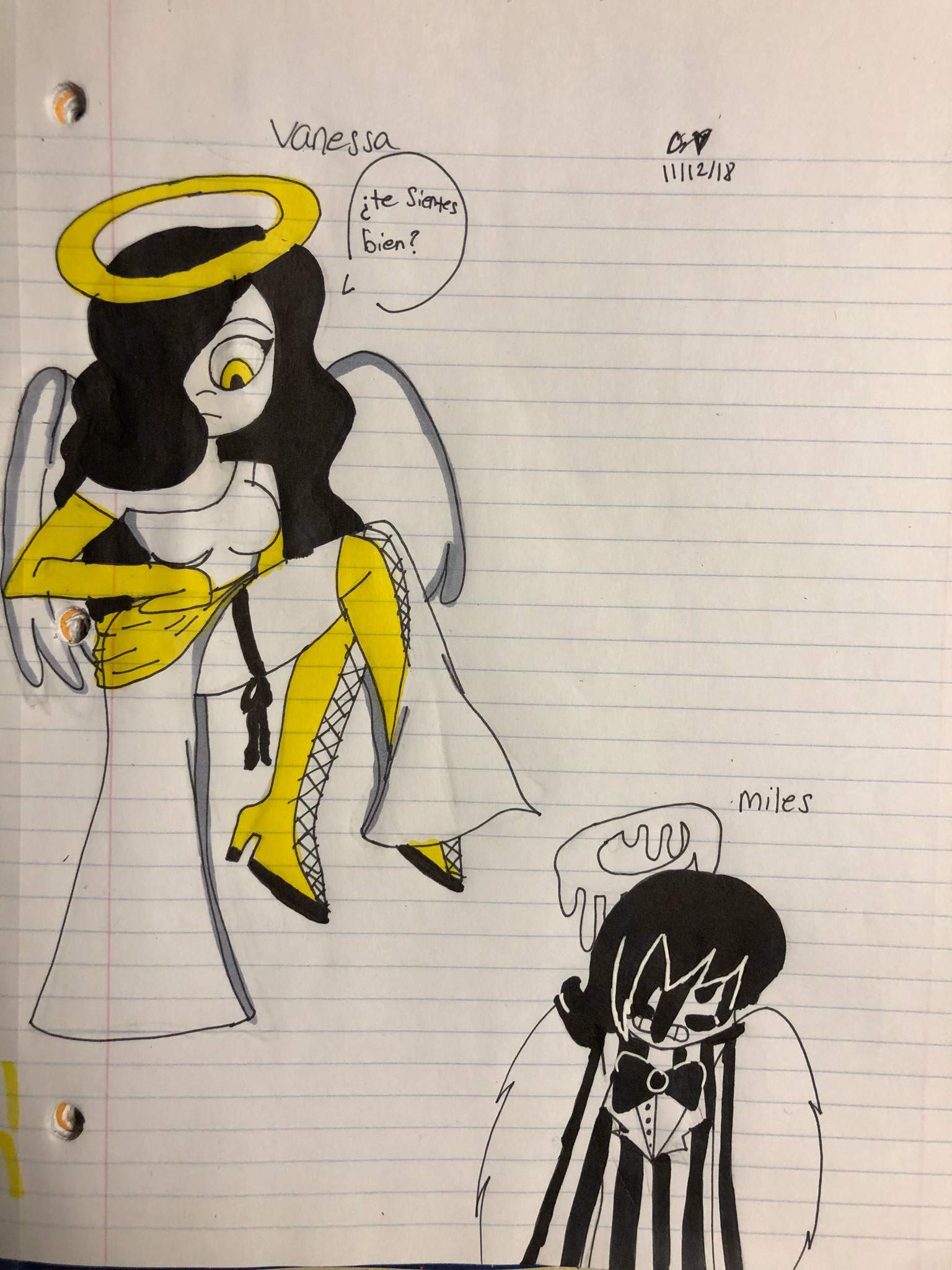 bendy and the ink machine alice angel black and white