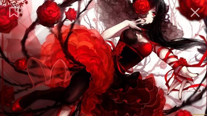 Anime girl covered in blood