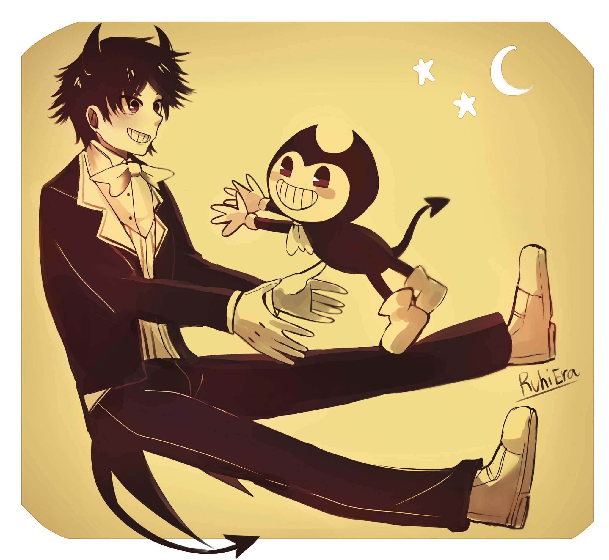 Bendy and Human Bendy (Fanart) Bendy and the Ink Machine Amino.