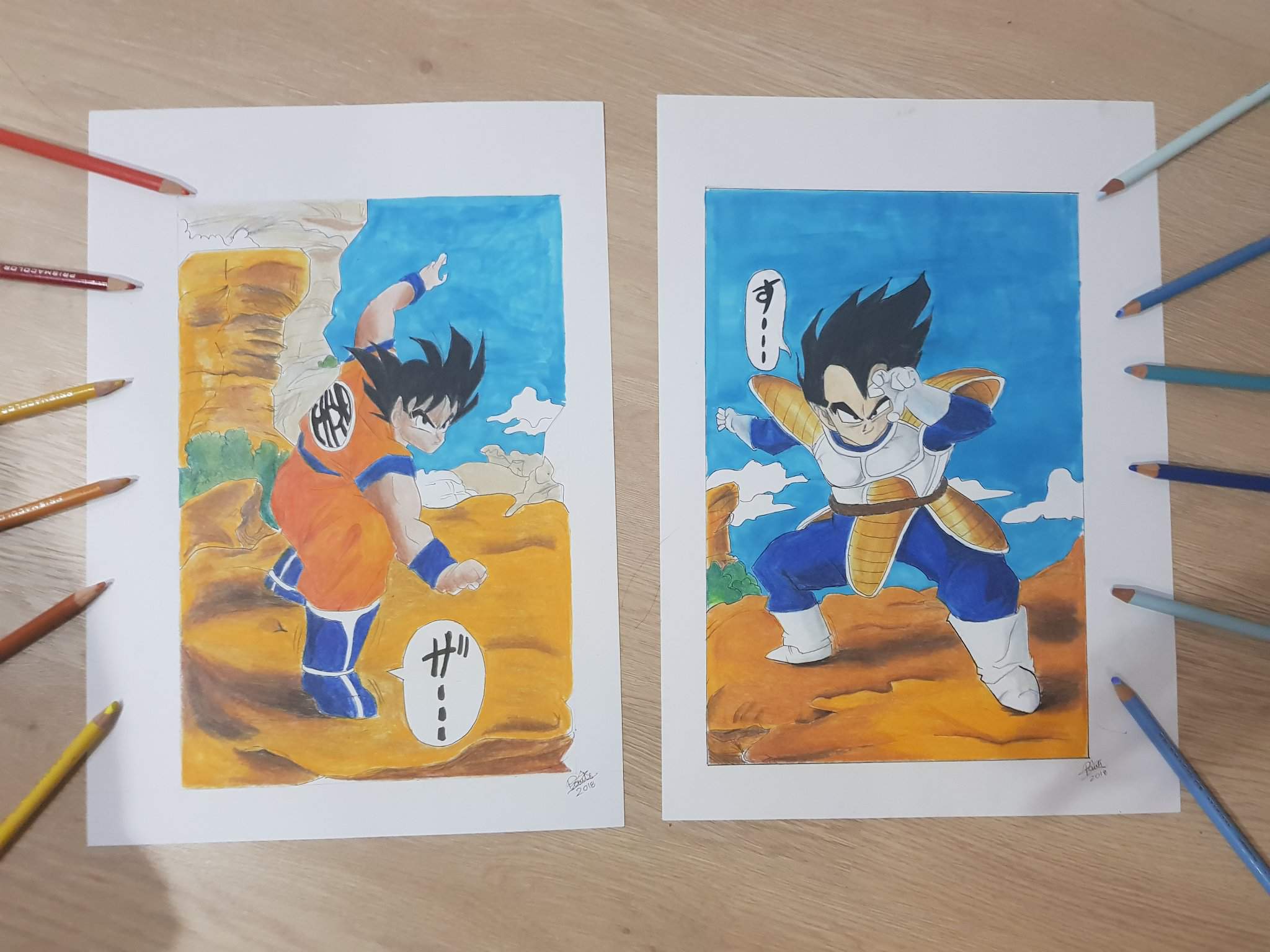 Goku vs Vegeta (Dibujo) | DRAGON BALL ESPAÑOL Amino