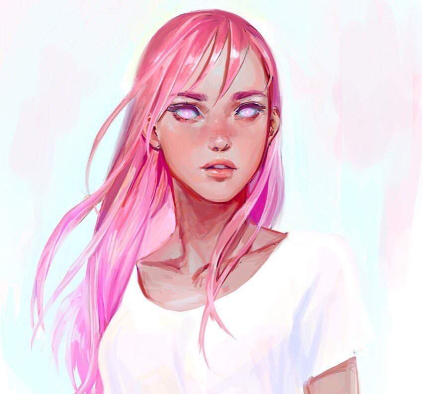 Anime character with pink hair