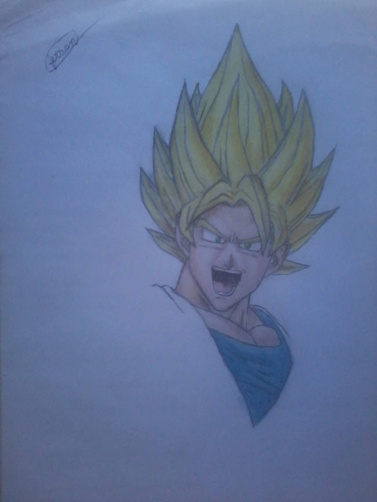 Goku treinando pintura Desculpem a má qualidade da foto