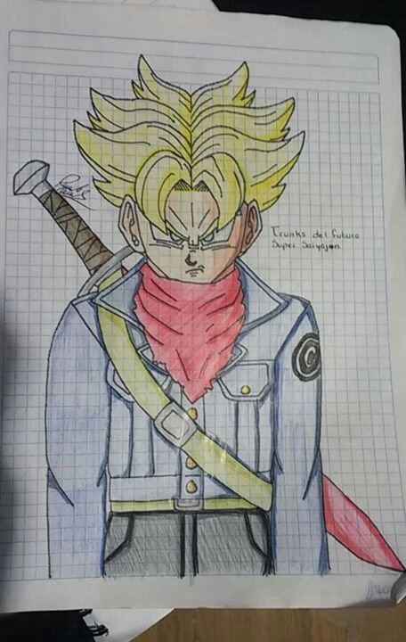 Este dibujo de Trunks lo hice con mucho esfuerzo y por fin salió