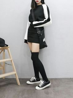 black korean outfits