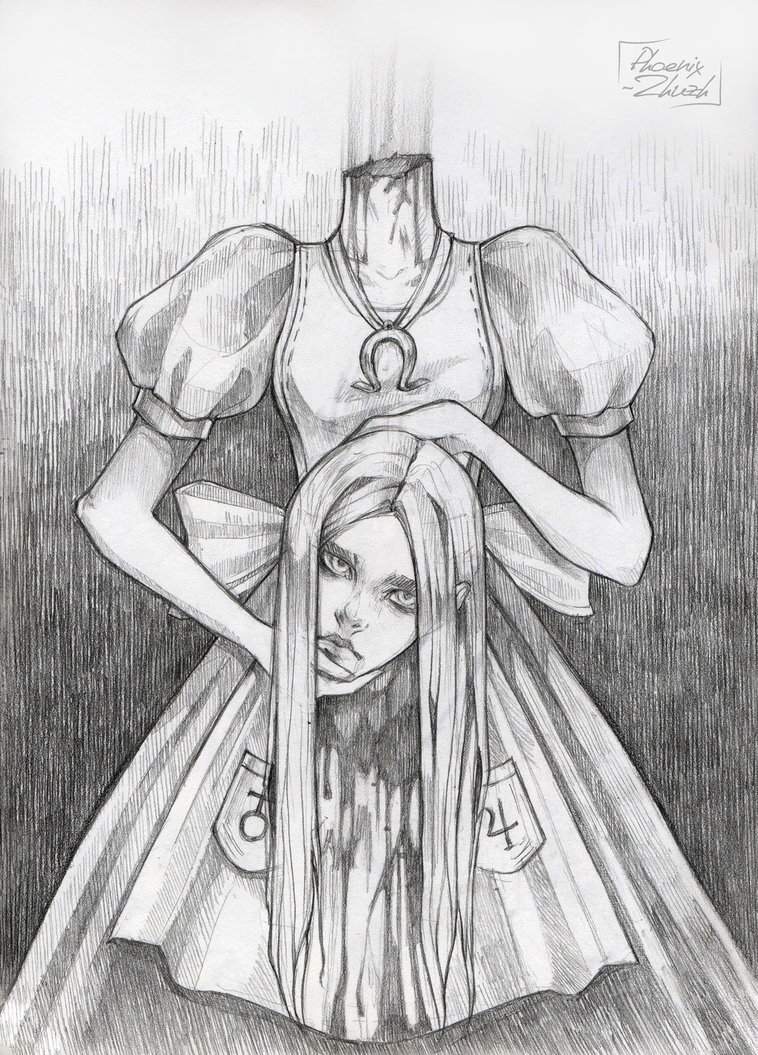 Рисунки карандашом Алиса в стране кошмаров