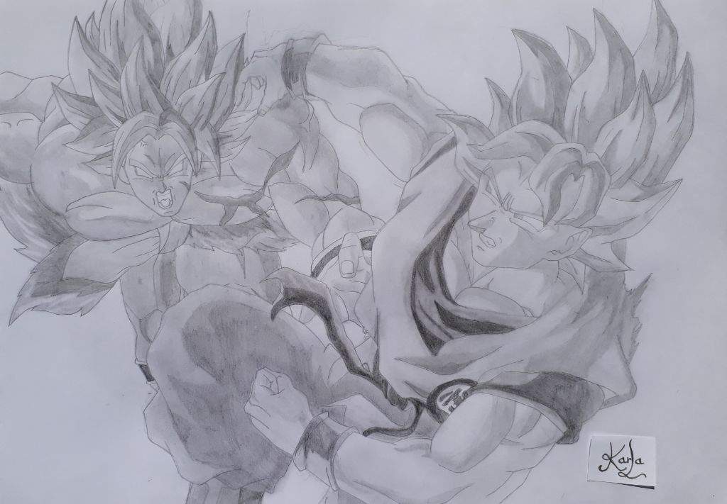 Goku vs Broly (dibujo a lapiz) | DibujArte Amino