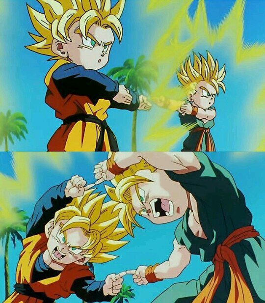 La fucion de Goten y Trunks DRAGON BALL ESPAÑOL Amino