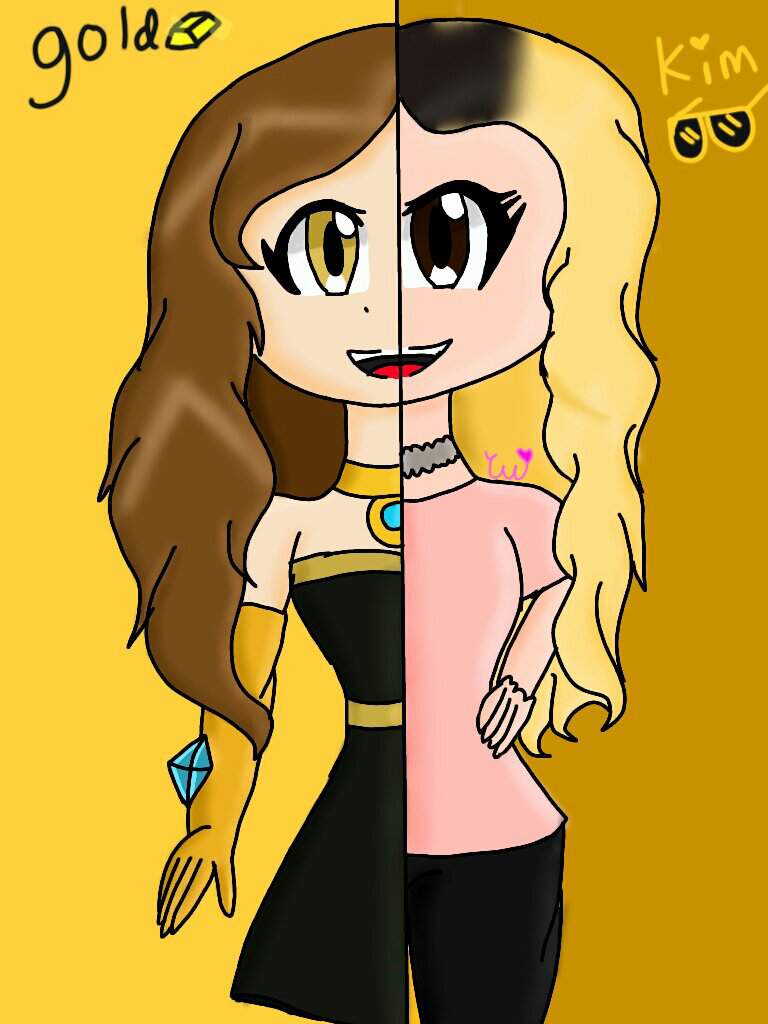 A Drawing Of Both Gold And Her Irl Self Itsfunneh Amino