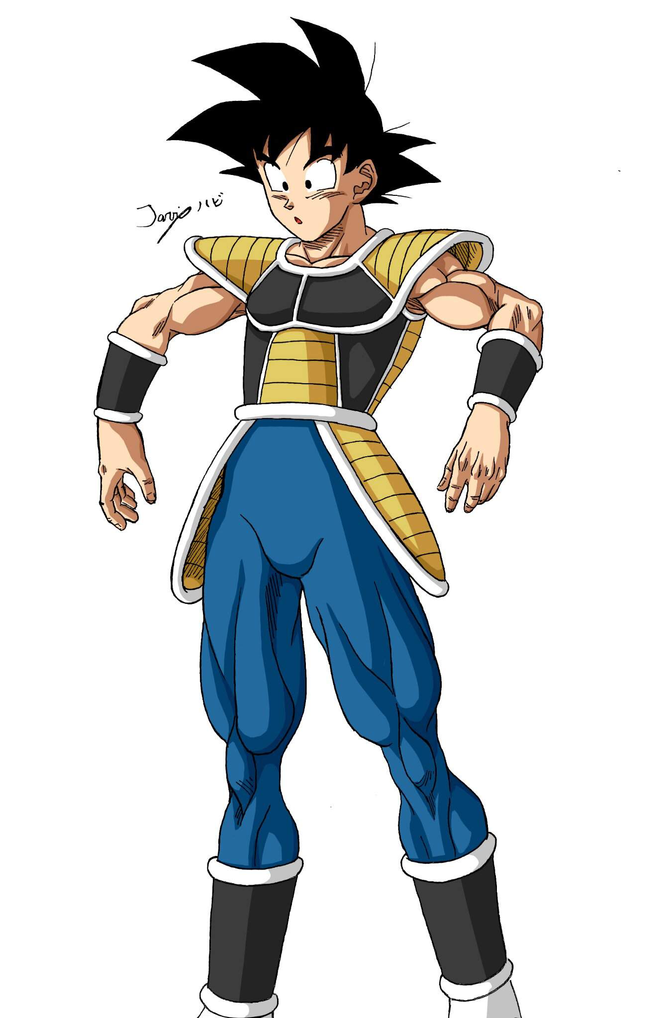 Goku con su traje sayajin~ | Dibujos de Dragon Ball. Amino