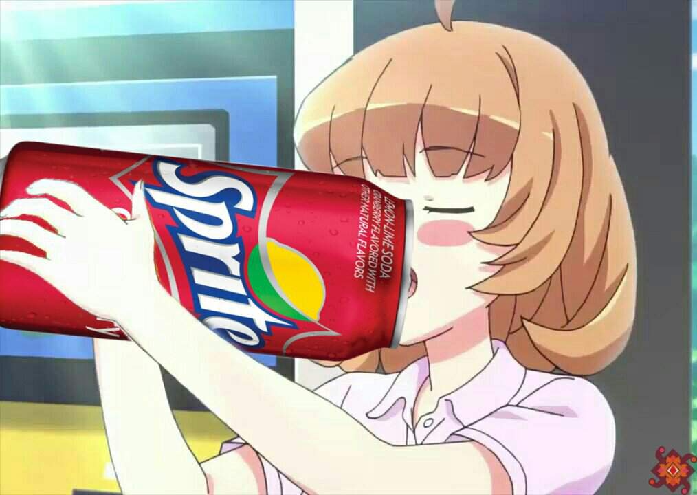 Anime girl drinking Sprite Cranberry ™ Dank Memes Amino.