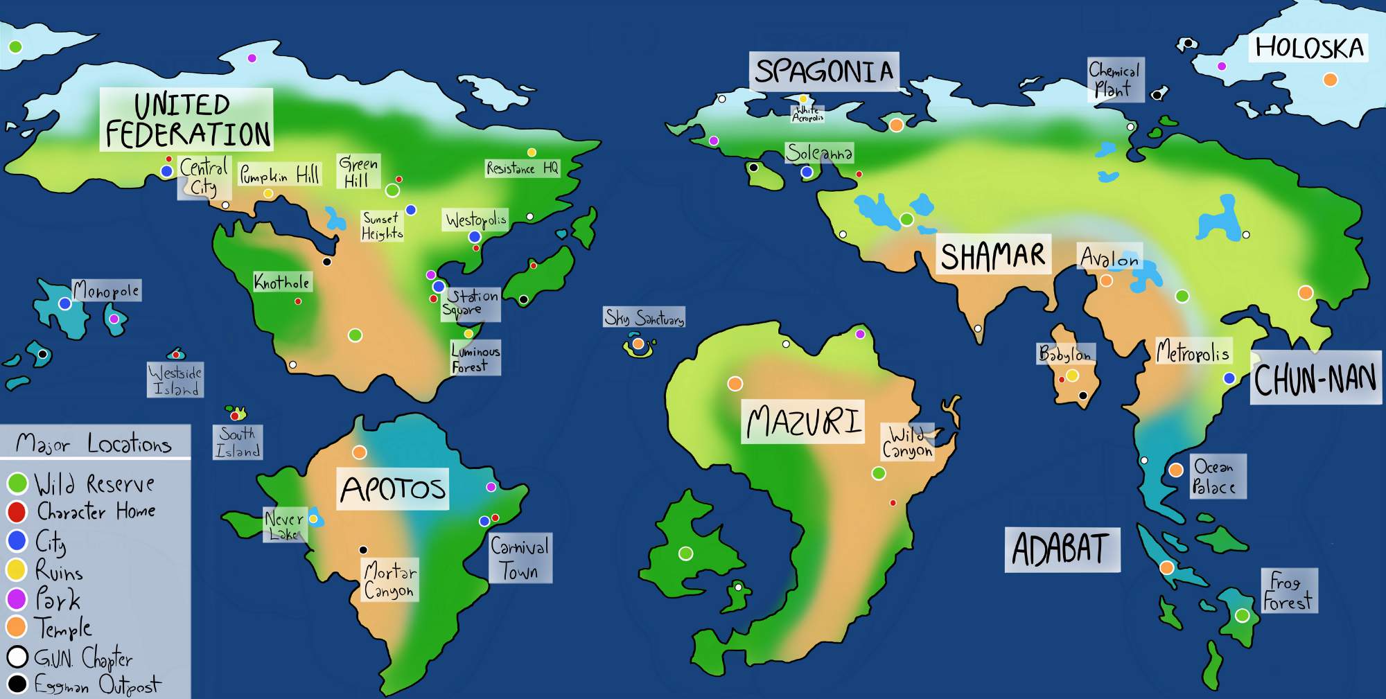 Mobius World Map | Sonic the Hedgehog! Amino