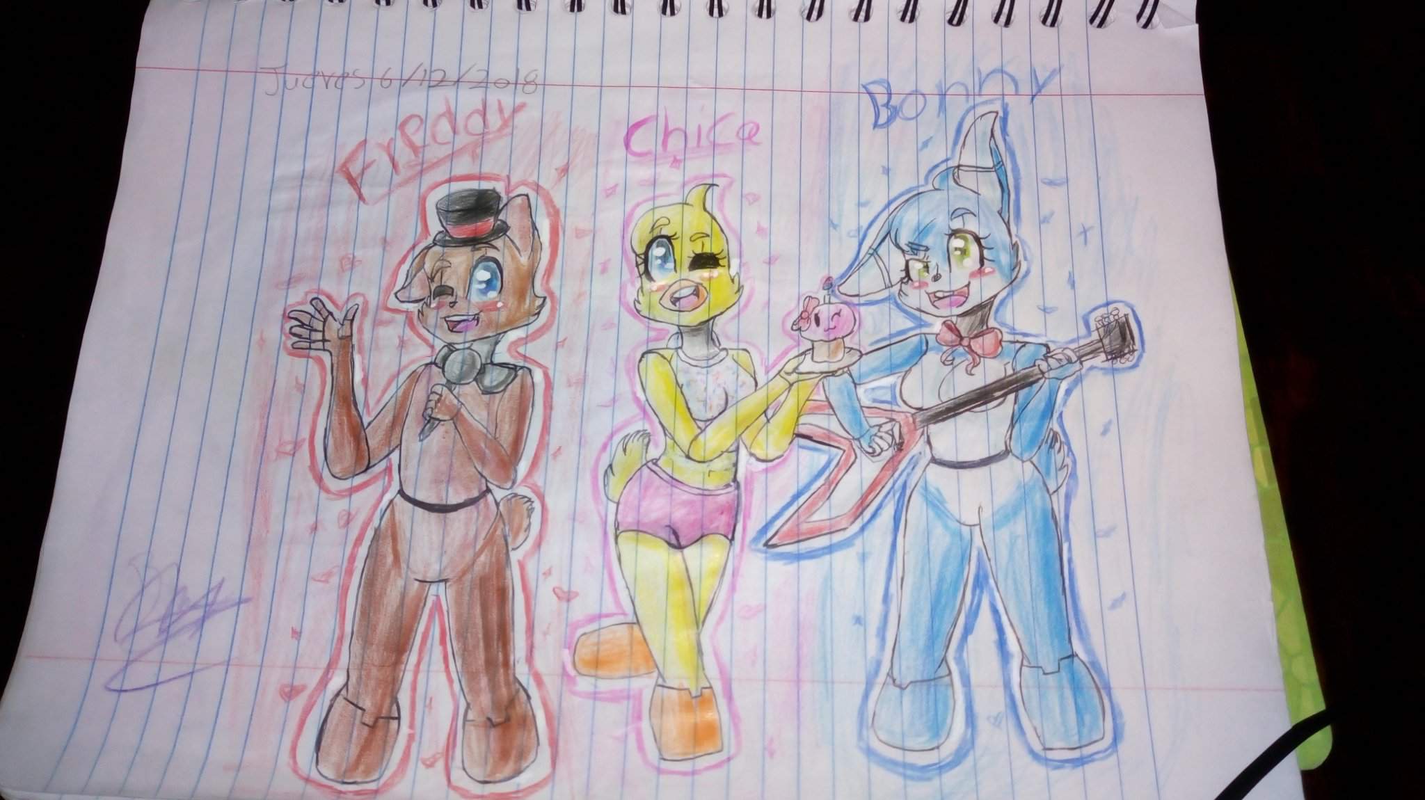 Es Un Dibujo Resiente De Fnaf De Uno Viejito Que Yo Tenia Del Era