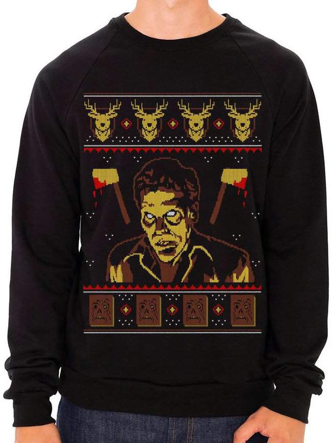 evil dead christmas sweater