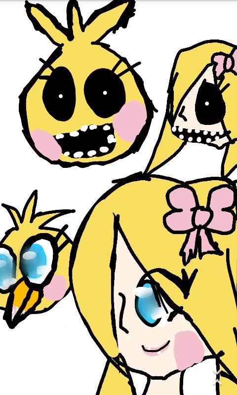 Mi Dibujo Digital De Toy Chica Normal Y Humana Fnaf Amino Espanol Amino