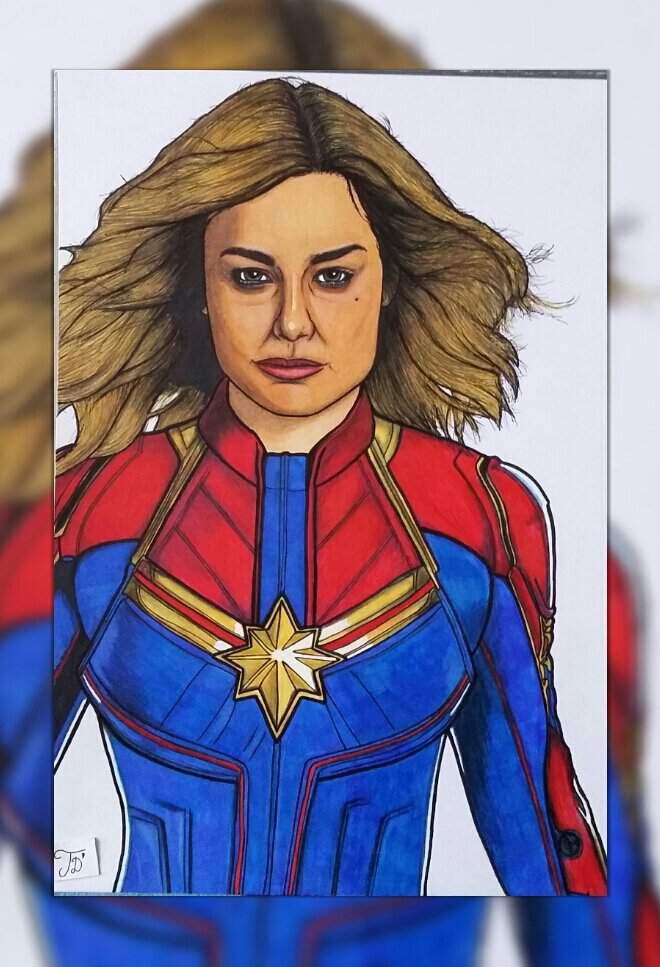 Creative Captain Marvel Sketch Drawing 