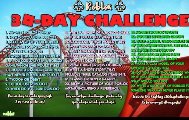 Day 12 30 Day Challenge Roblox Amino