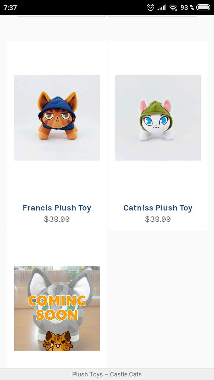 castle cats plushies