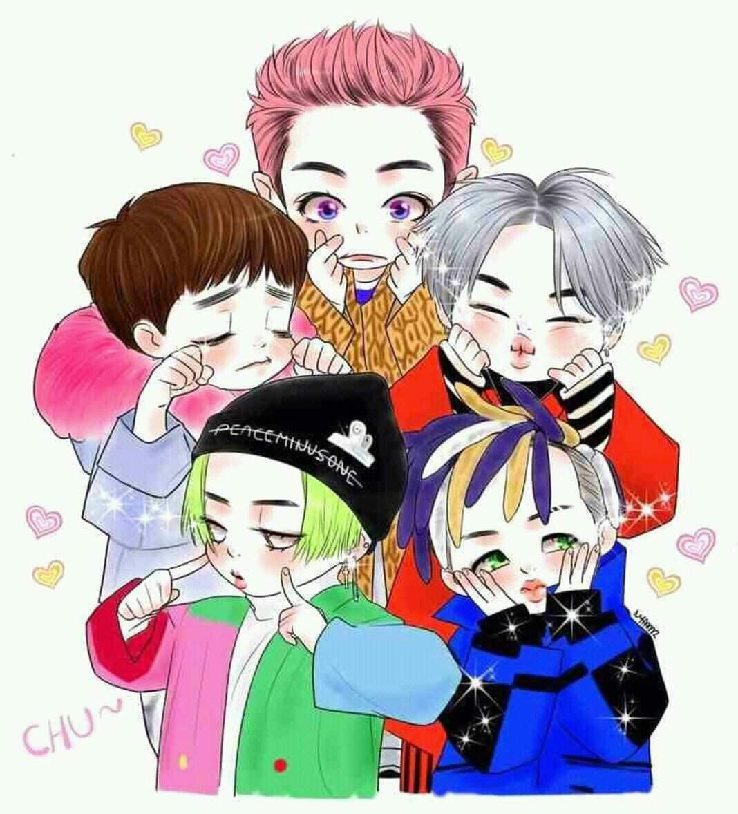 Cute bigbang cartoon | Big Bang Amino Amino