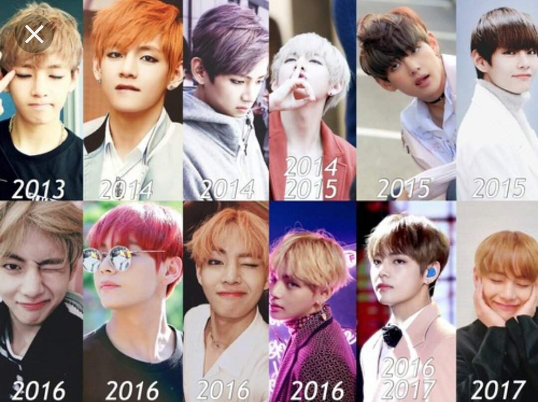 Bts hair colours V pt 1 | ARMY's Amino