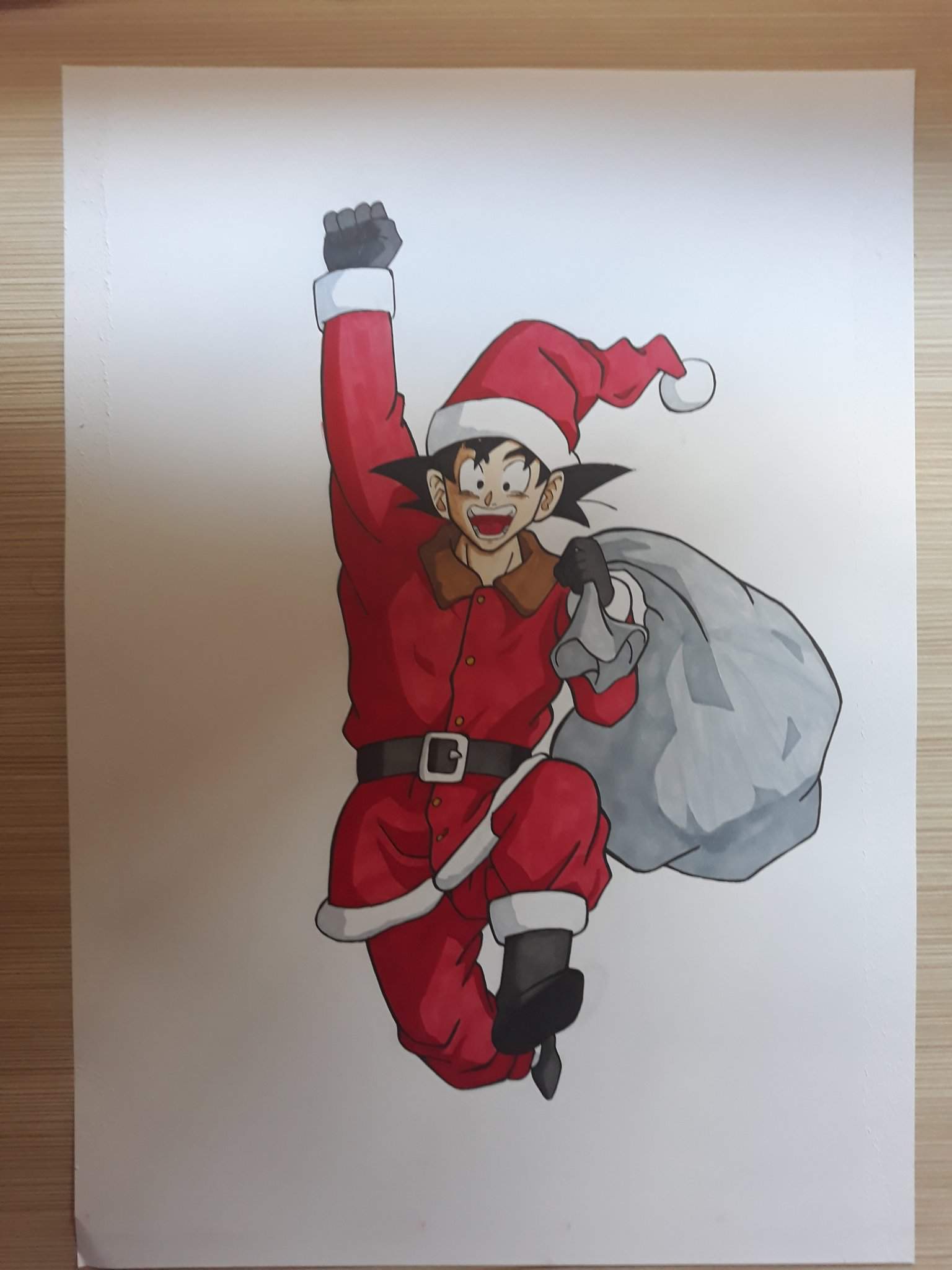 Dibujo de Goku especial Navidad | DRAGON BALL ESPAÑOL Amino