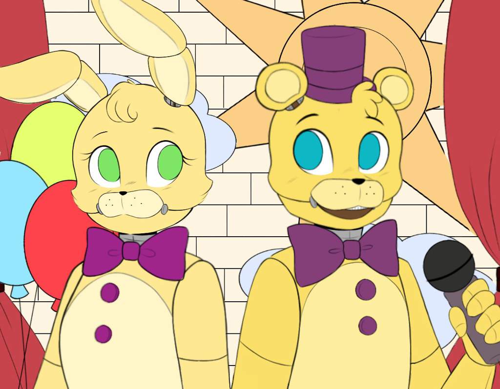 002 Fredbear and Springbonnie Fanart FNaF Amino Español Amino