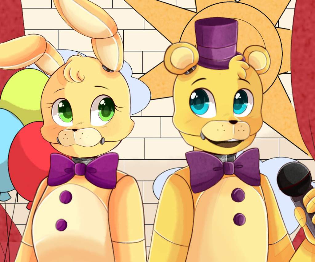 002 Fredbear and Springbonnie Fanart FNaF Amino Español Amino