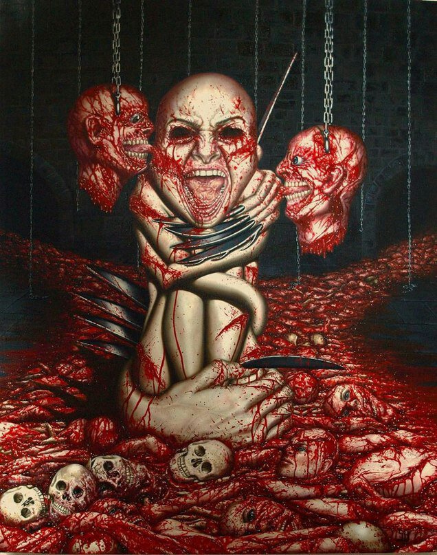 Gore horror art - 🧡 Утикай, в подворотне нас ждет маньяк, хочет нас подсад...