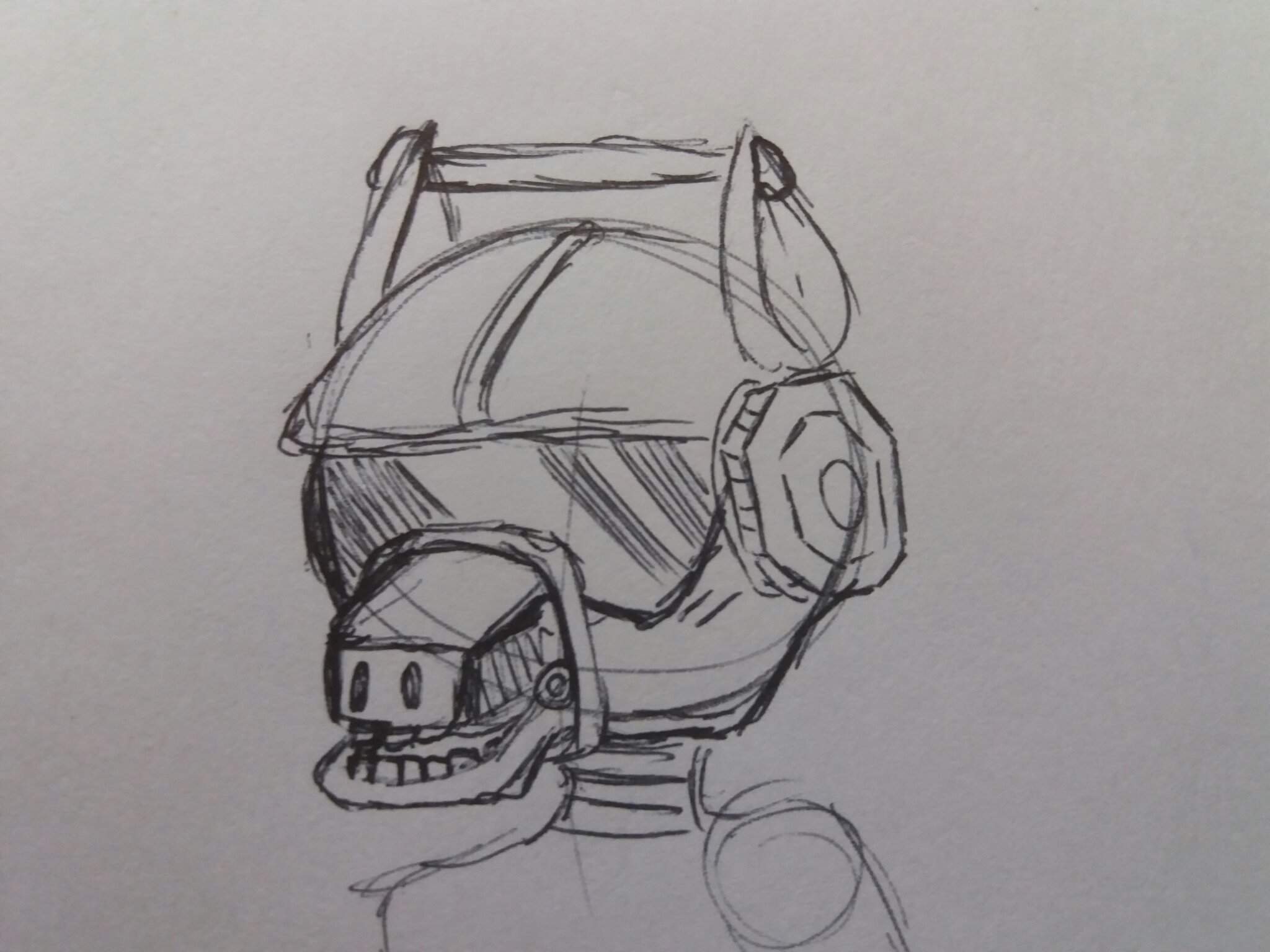 This is the reason why I don't like to draw DJ Yonder with his mask