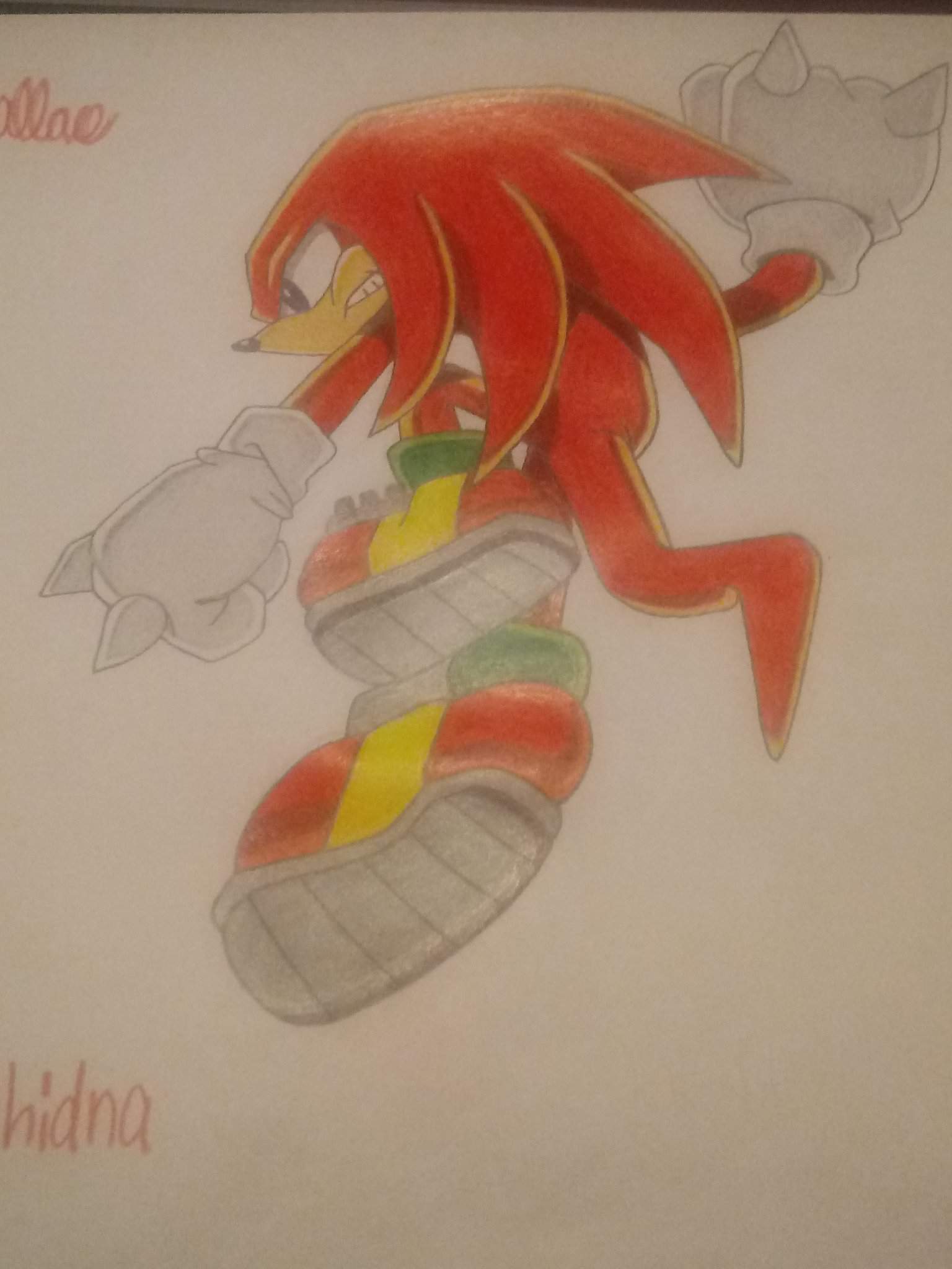 knuckles the echidna drawings