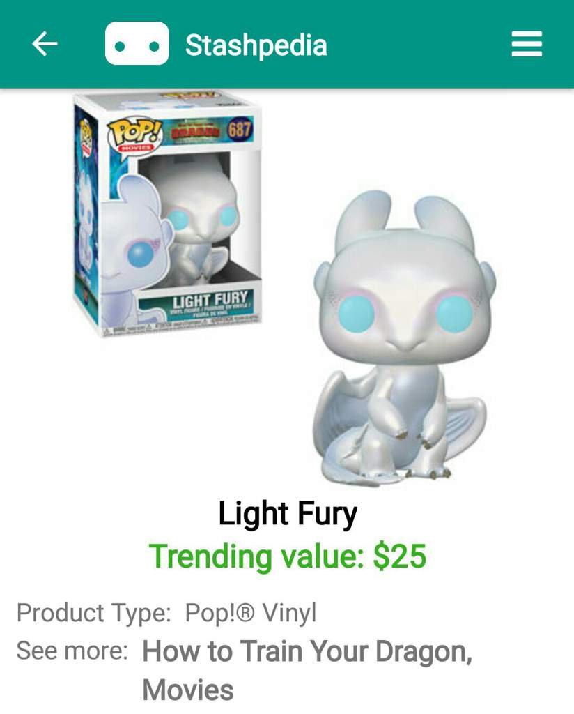 light fury funko pop