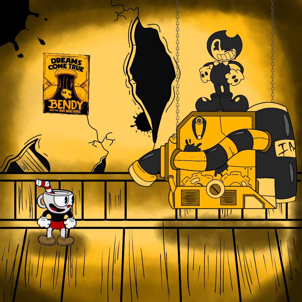 Forfølge Er Andrew Halliday Fanmade Cuphead bosses: Bendy the Dancing Demon { Crossover FanArt } | Bendy  and the Ink Machine Amino