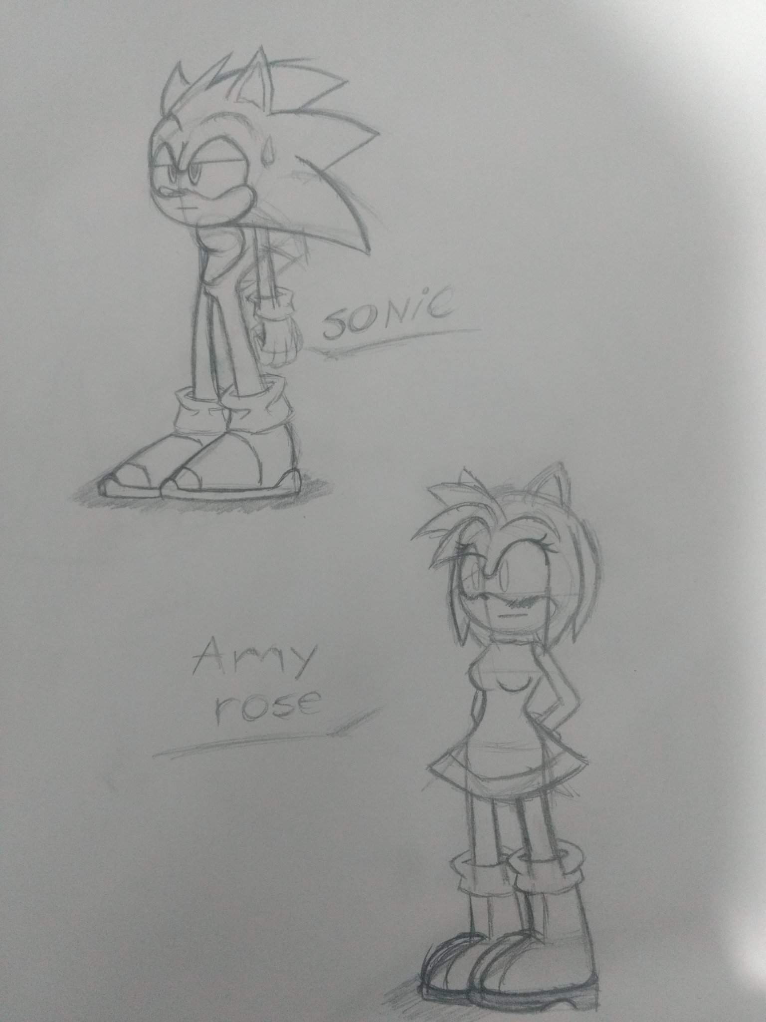 Dibujo de sonic y amy Sonic the Hedgehog Español Amino