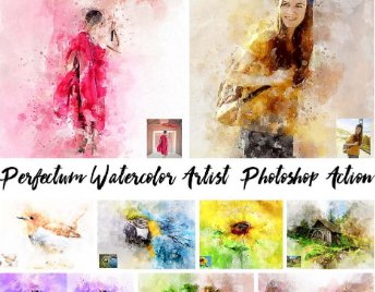 Graphicriver Perfectum 2 Watercolor Artist PS Action Download Free