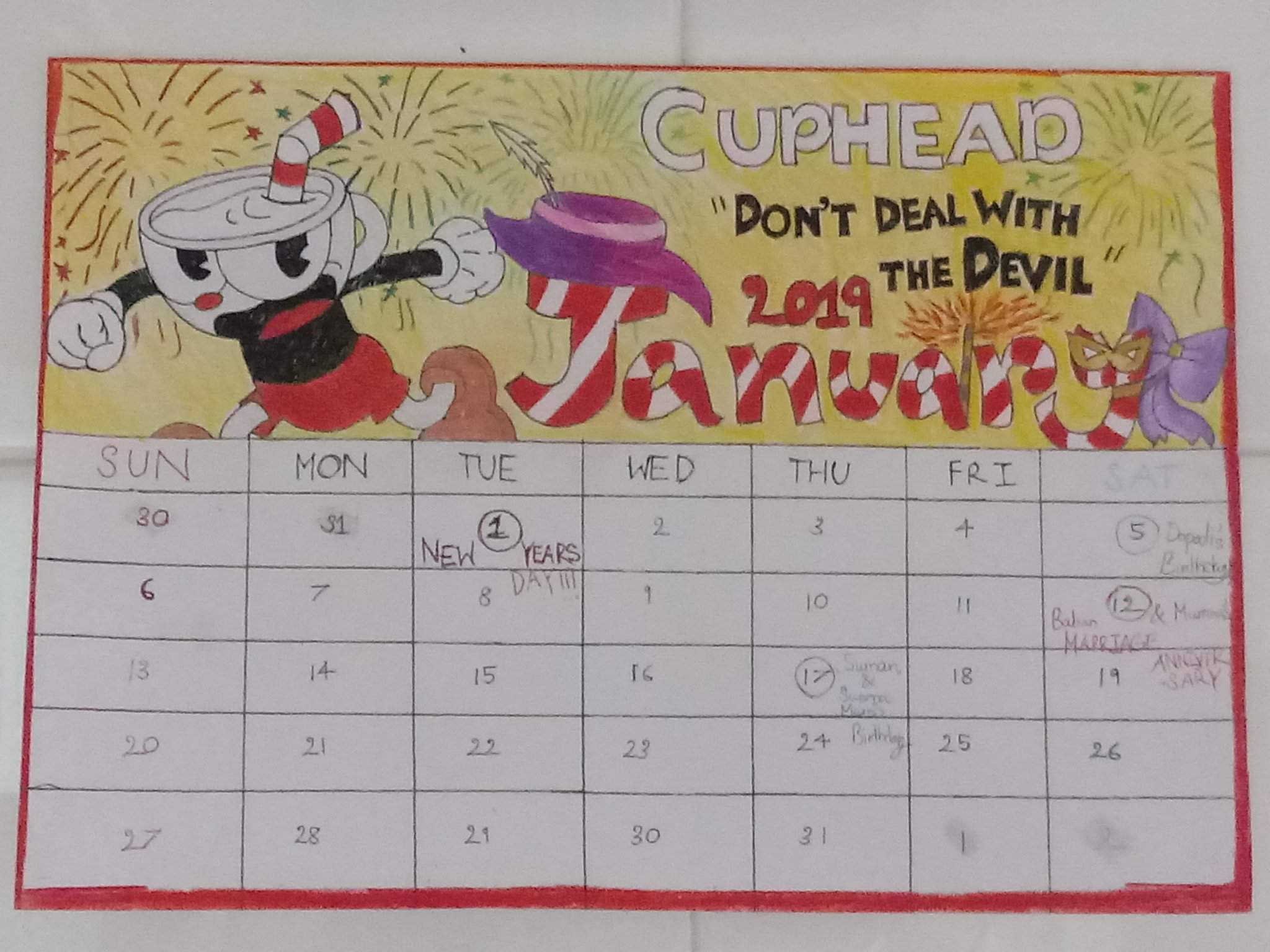 Cuphead Calendar Cuphead Official™ Amino