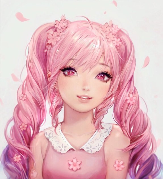 Anime character with pink hair