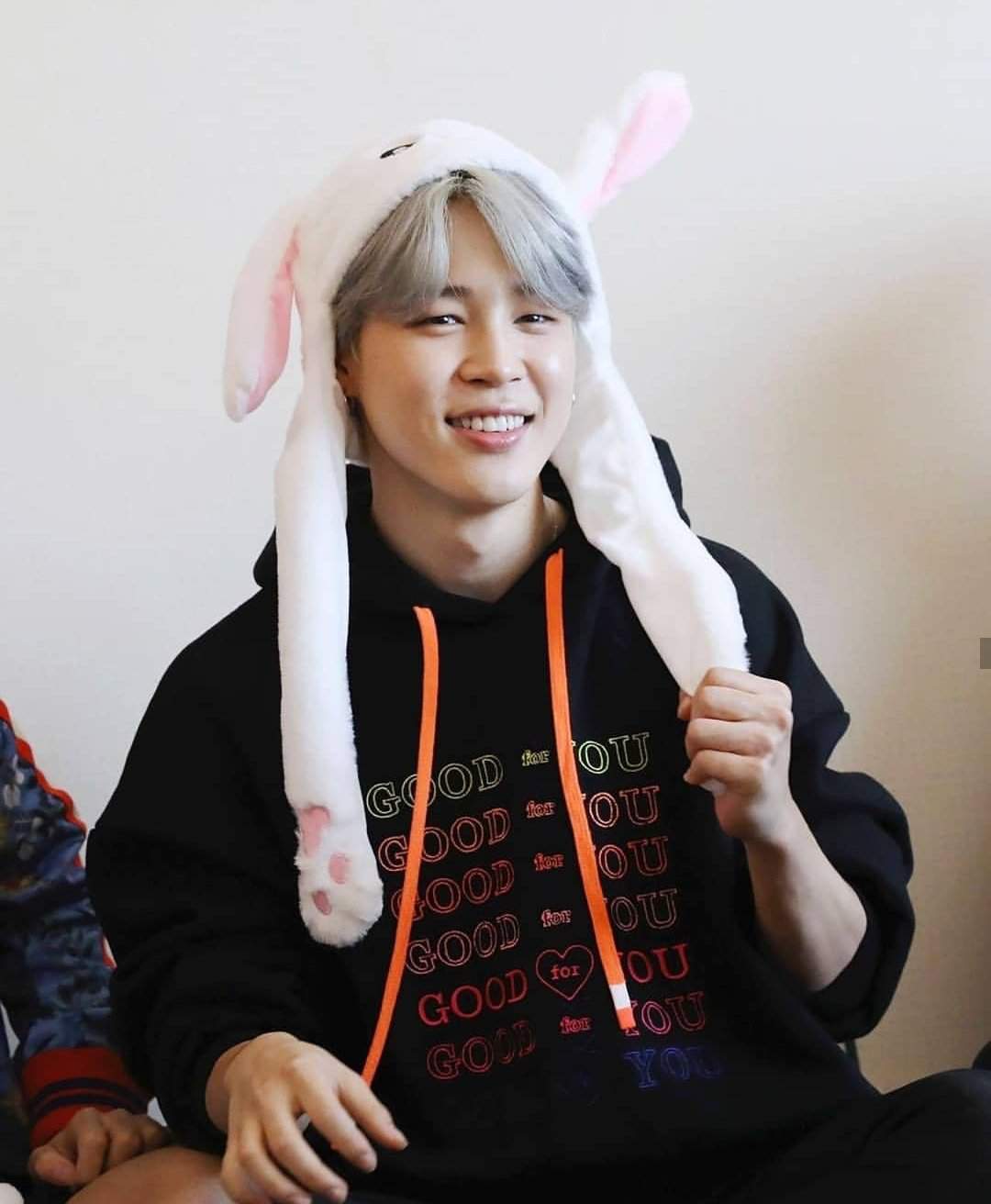 jimin rabbit hat