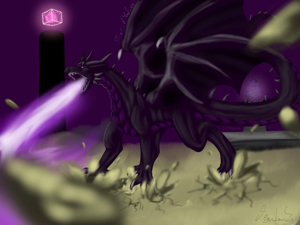 Stay Away Ender Dragon Art Minecraft Amino