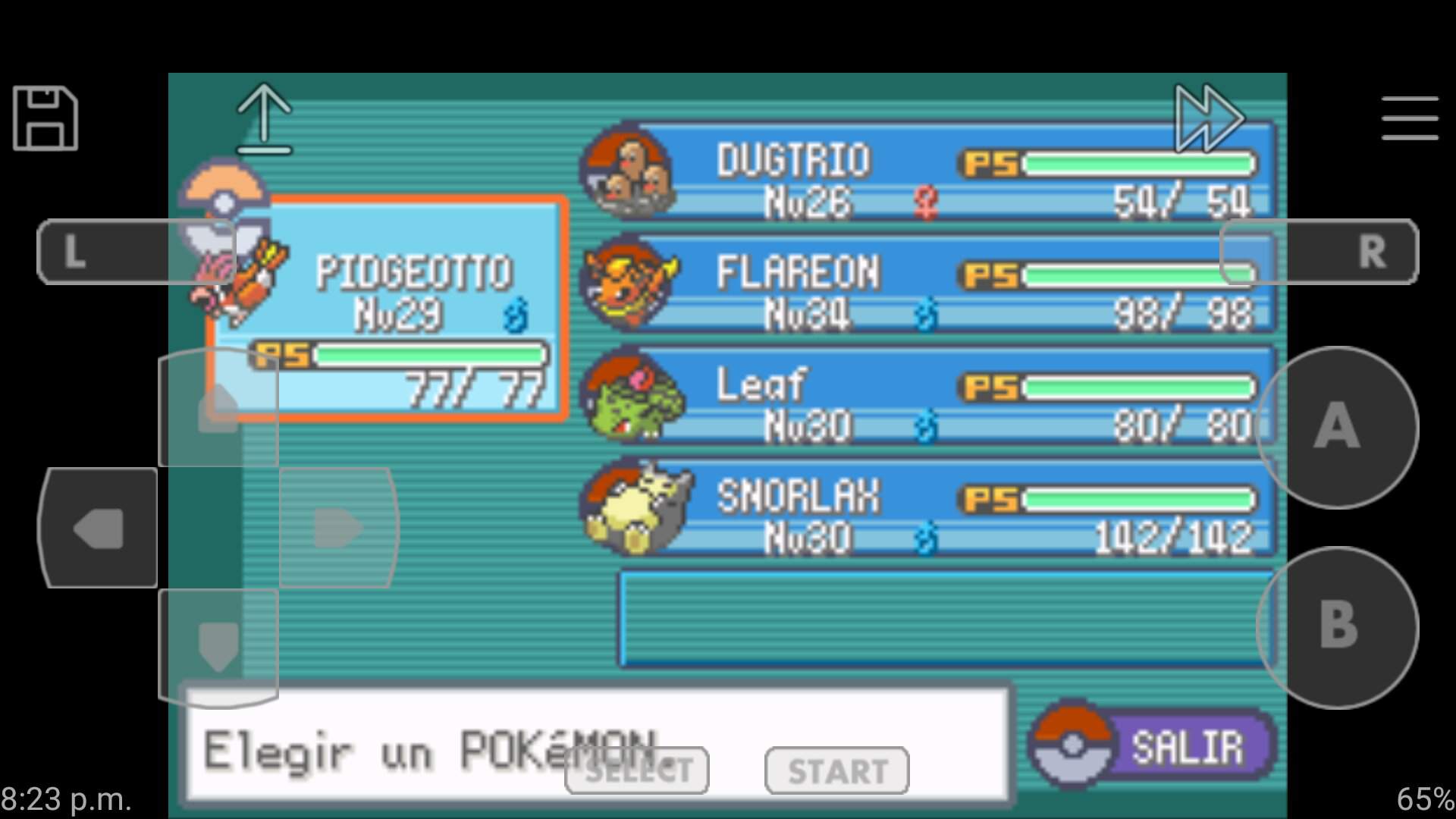 Mi Nuevo Equipo En Pokemon Verde Hoja 