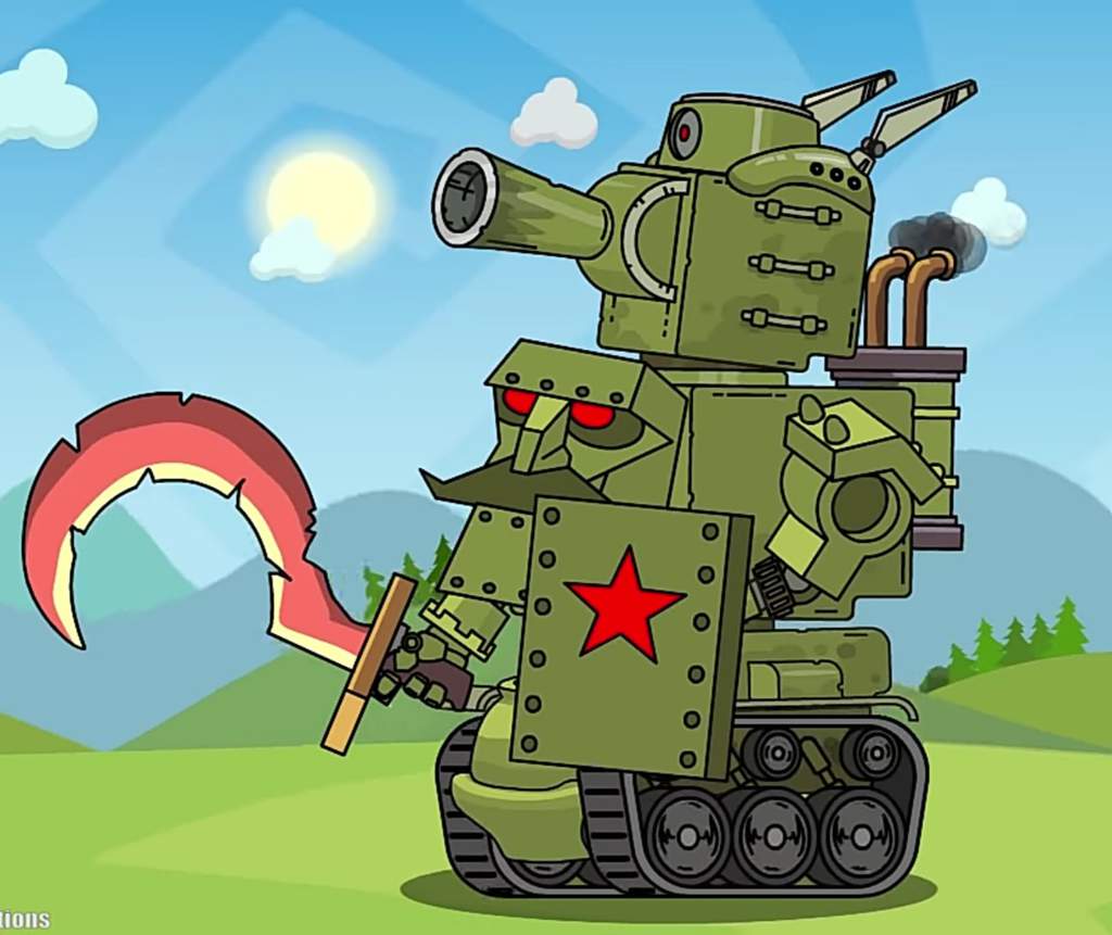 Танк Сталин из мультика про танки