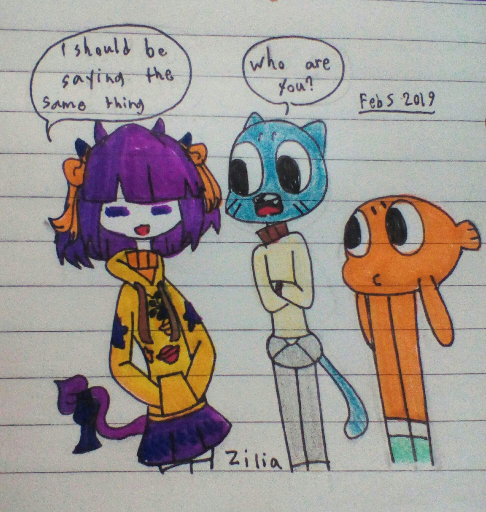 Zilia Meeting Gumball And Darwin Be Like Amazing World Of Gumball Amino