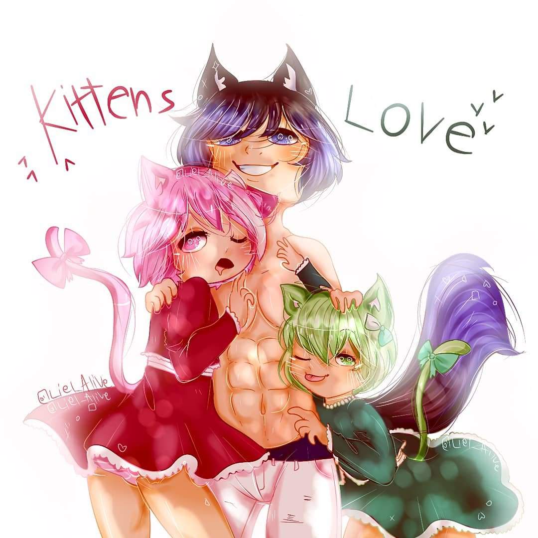FANART TIME *kittens love series* Gacha-Life Amino.