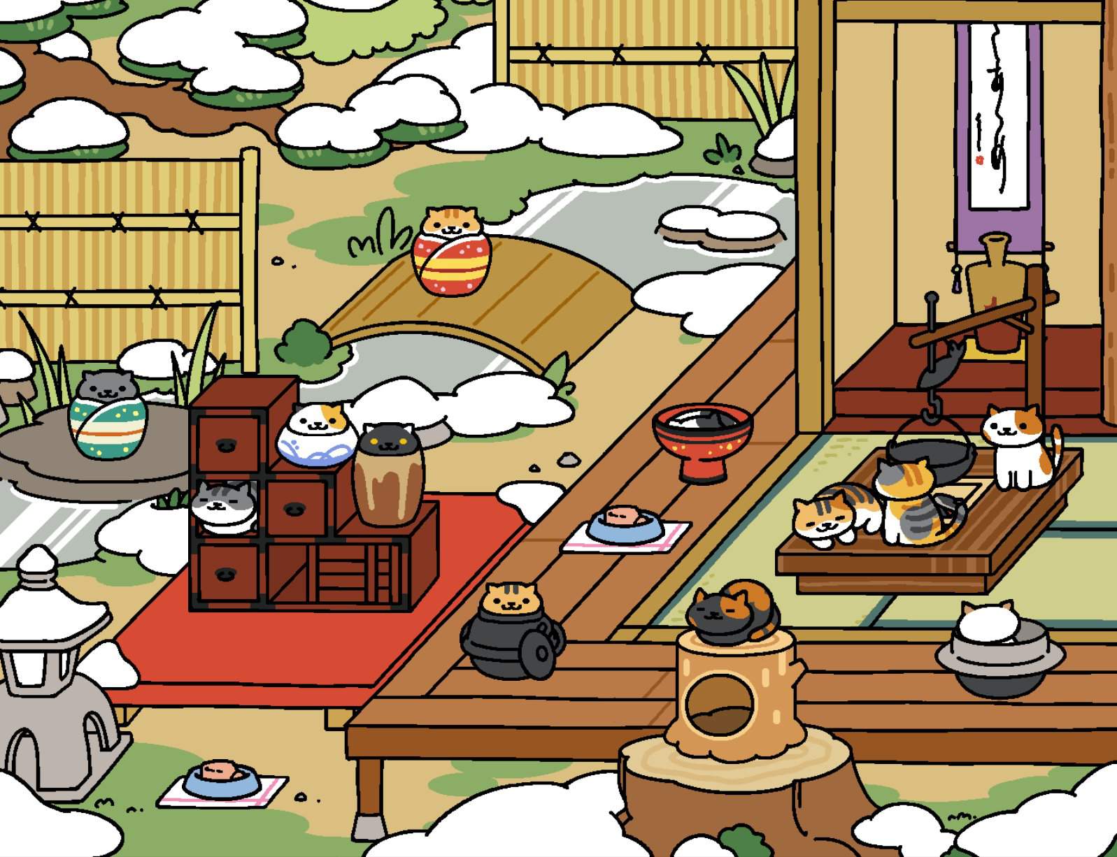 Snowy Yard Whiteshadow Neko Atsume Amino