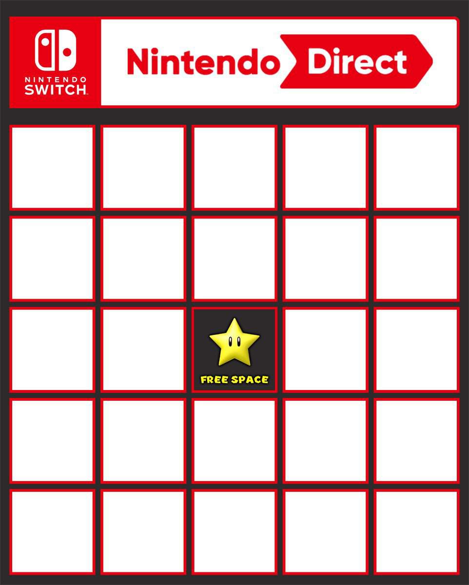 Direct Bingo activity Nintendo Switch! Amino