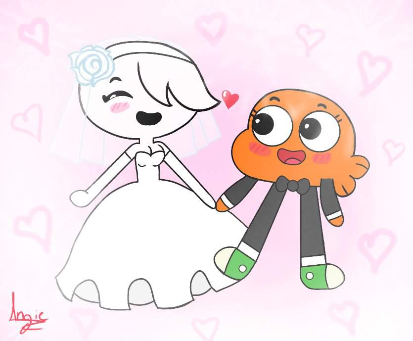 Darwin & Carrie Wedding Clothes | Amazing World Of Gumball. Amino