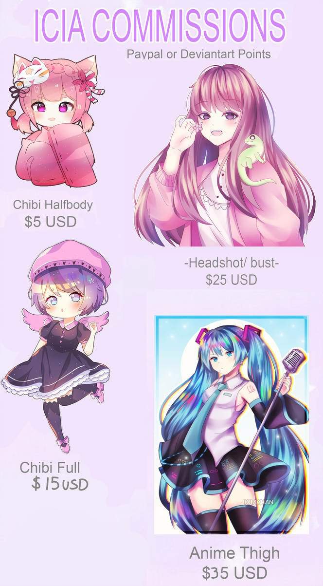 Commission prices | Anime Art Amino