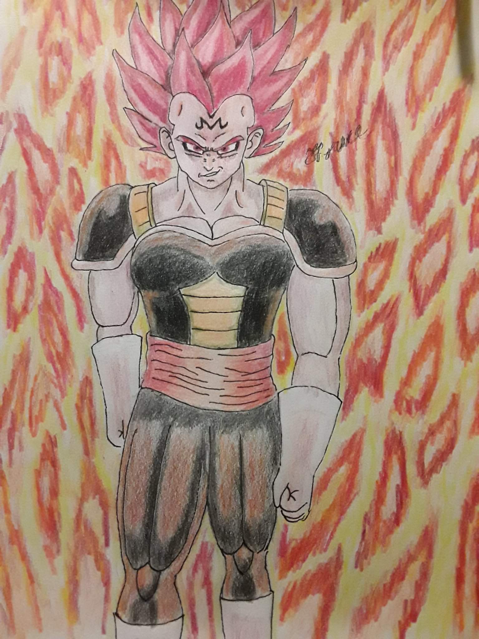 SSJ God Majin Vegeta W Different Armor Anime Art Amino