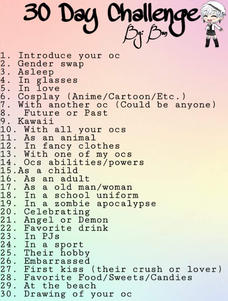30 Day Oc Challenge Gacha Life 🌟30 Day Challenge🌟 | Gacha Roleplayersㅤ Amino