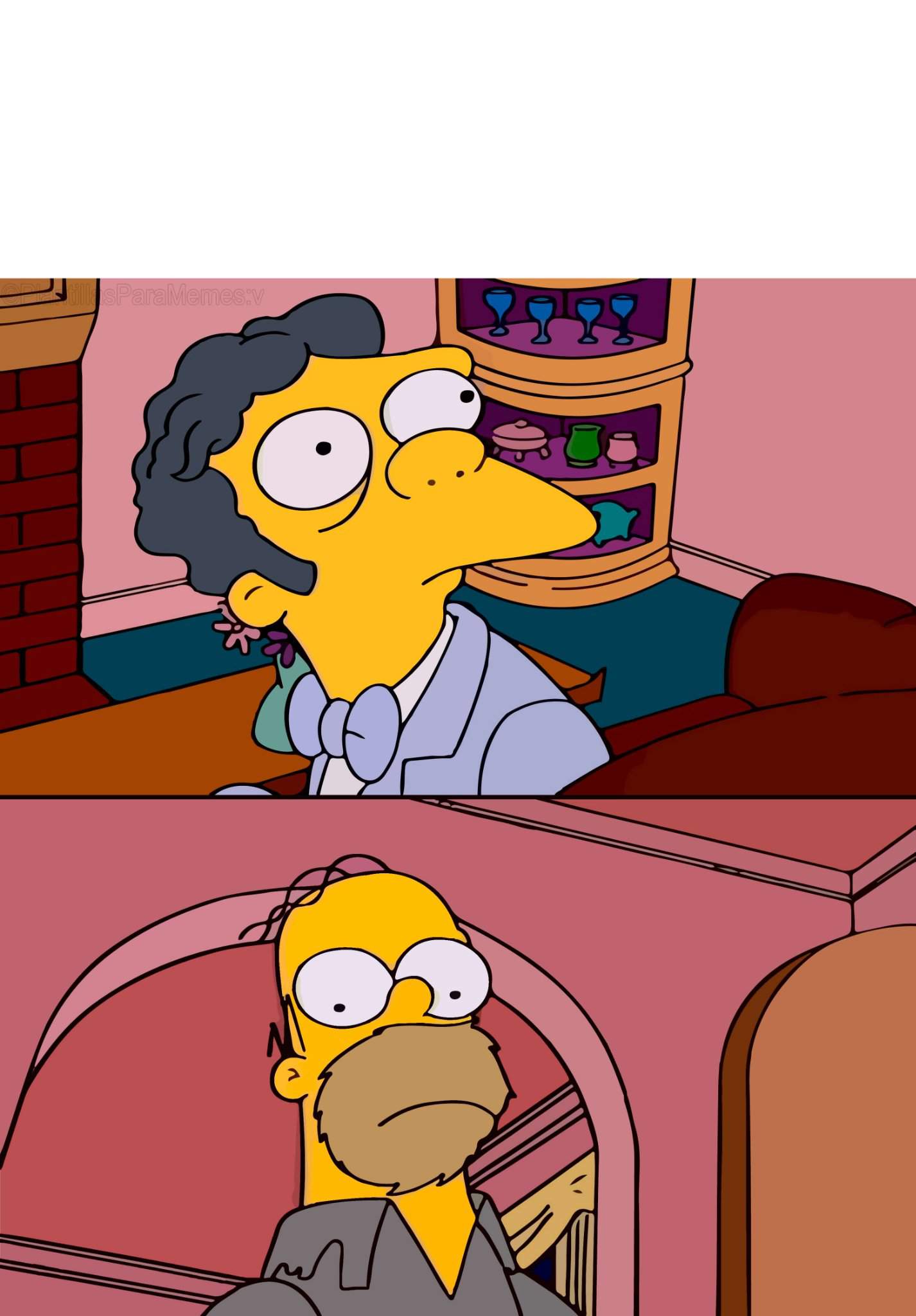 Homero mirando a Moe | Wiki | •Meme• Amino