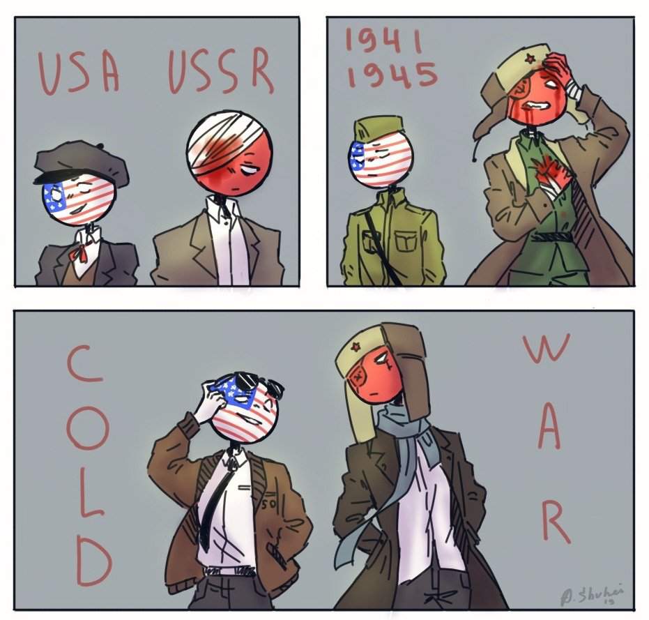 USA X USSR COUNTRYHUMANS Amino